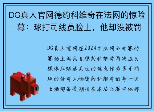 DG真人官网德约科维奇在法网的惊险一幕：球打司线员脸上，他却没被罚 - 副本